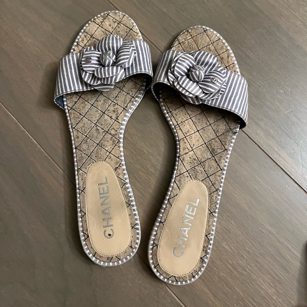 Chanel Camellia Mules